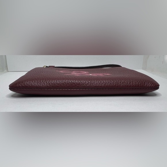 Coach Corner Zip Wristlet With Sagittarius IM/Wine Multi - Picture 7 of 10